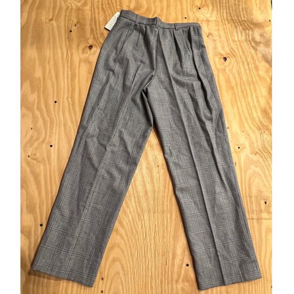 NWT Rafaella Petites Glen Plaid Woolmark Stretch Dress Pants Gray 10P Workwear - Picture 9 of 13